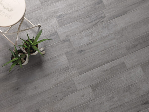 Carrelage imitation parquet bois gris - Paul NORWAY couleur GREY - Carrelage italien haut de gamme