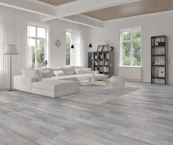 Carrelage imitation parquet bois gris - Paul NORWAY couleur GREY - Carrelage italien haut de gamme