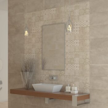 Carrelage patchwork mural Paul MADISON - salle de bain COUNTY PERGAMON TAUPE