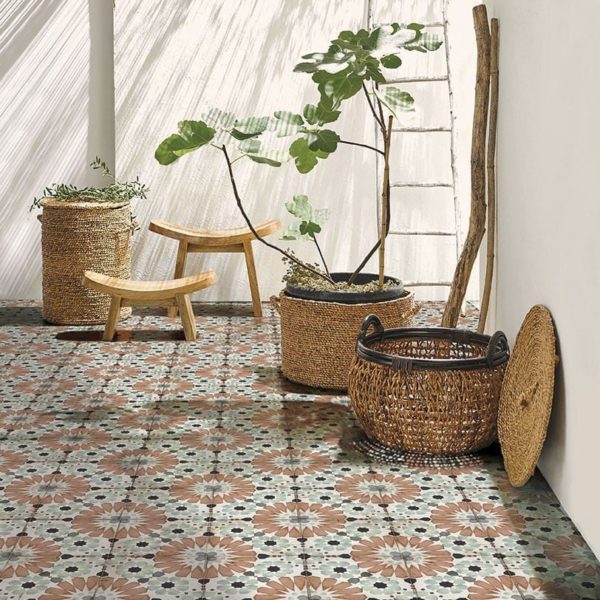 Carrelage imitation carreaux de ciment Nanda LOFT FLOOR 20x20cm - SILVANIA