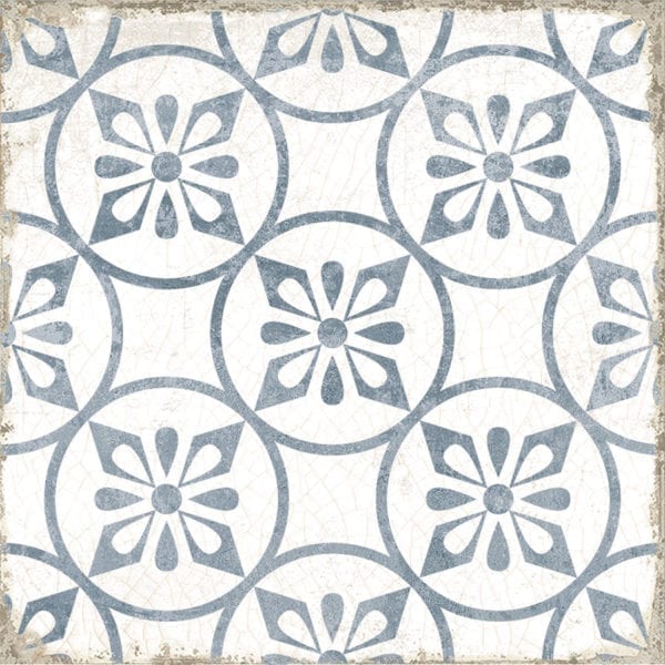 Carrelage espagnol imitation carreaux de ciment - Nanda GRAFTON 20x20cm - CAPEL BLUE