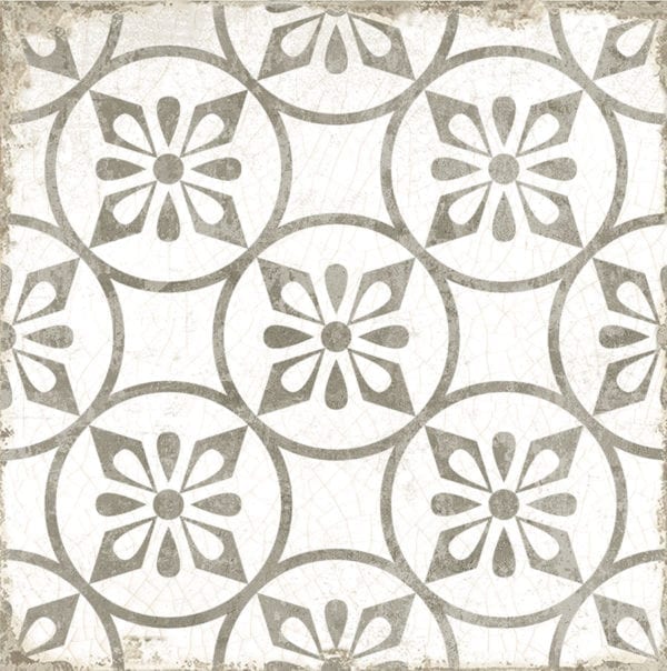 Carrelage espagnol imitation carreaux de ciment - Nanda GRAFTON 20x20cm - CAPEL TAUPE