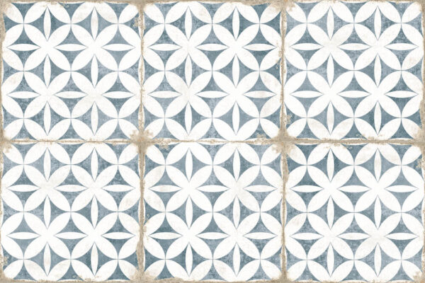 Carrelage espagnol imitation carreaux de ciment - Nanda GRAFTON 20x20cm - Abbey Blue