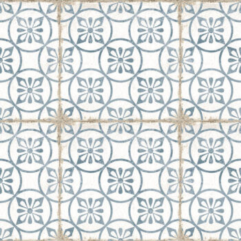 Carrelage espagnol imitation carreaux de ciment - Nanda GRAFTON 20x20cm - CAPEL BLUE