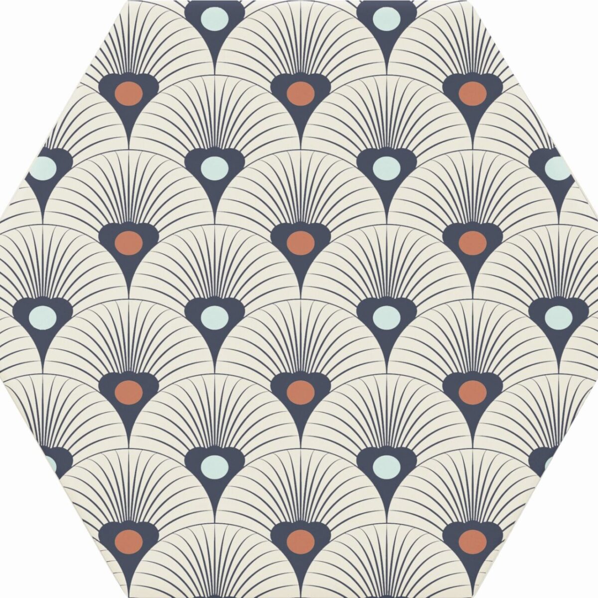 Tomettes hexagonales carrelage Diffusion Céramique DOLCE VITA - motif RIVA