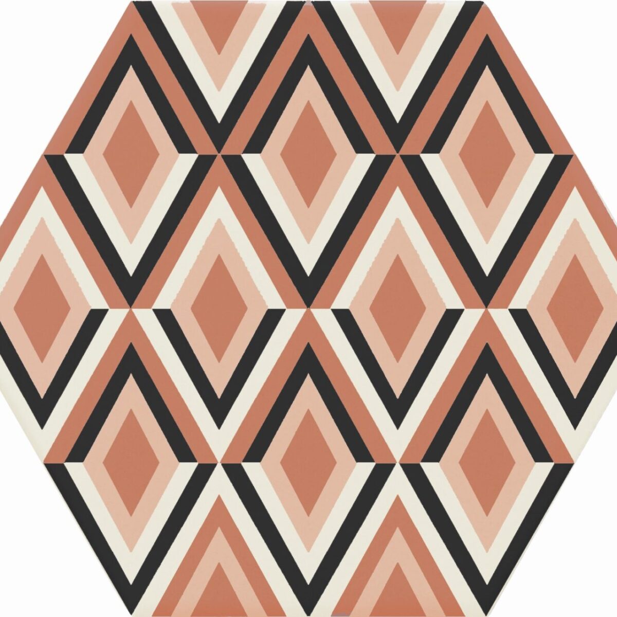 Tomettes hexagonales carrelage Diffusion Céramique DOLCE VITA - motif terracotta ROMA