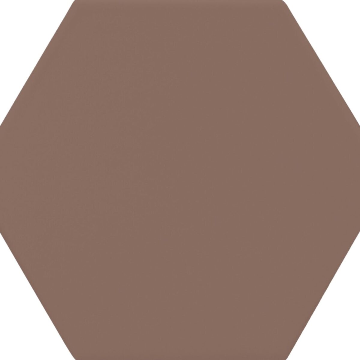 carrelage hexagonal sol et mur marron terracotta Diffusion Céramique AMAZONE - couleur Uni TERRE