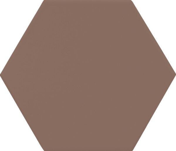 carrelage hexagonal sol et mur marron terracotta Diffusion Céramique AMAZONE - couleur Uni TERRE