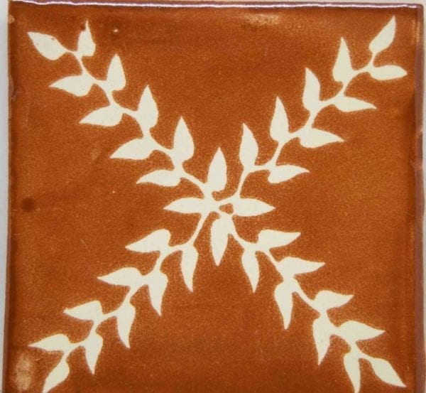 Carrelage mexicain Colibri Azulejos - ARBOR BLANC / CHAMOIS