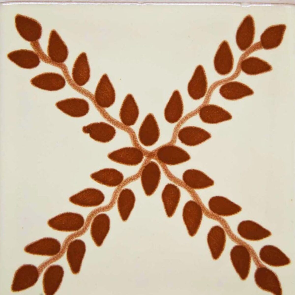 Carrelage mexicain Colibri Azulejos - ARBOR CHAMOIS / BLANC