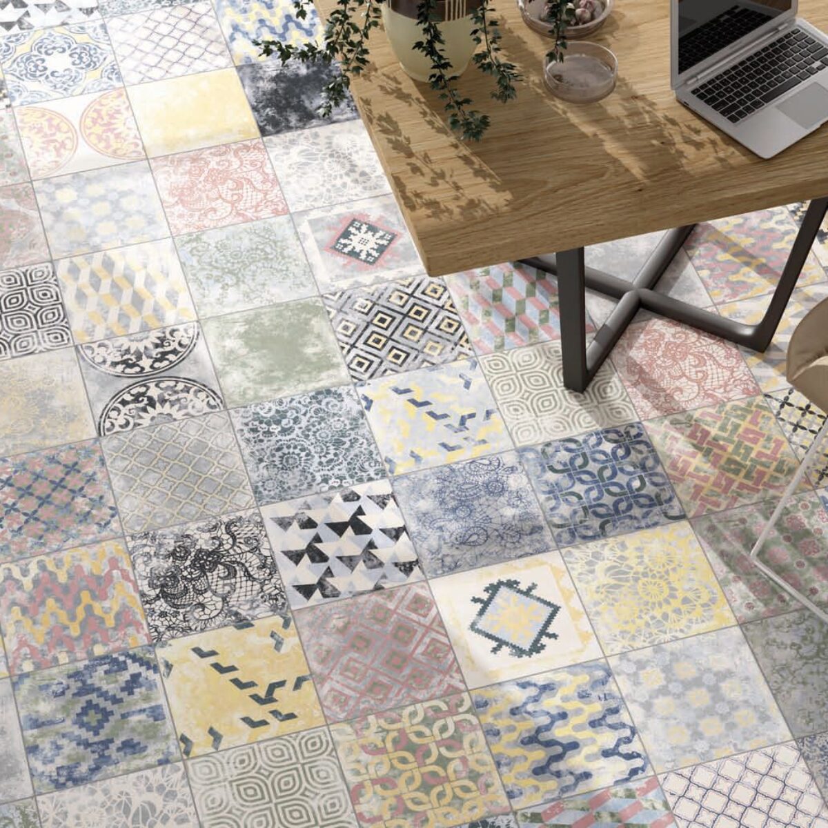 Carrelage imitation carreaux de ciment - Codicer PERSEO MIX Patchwork