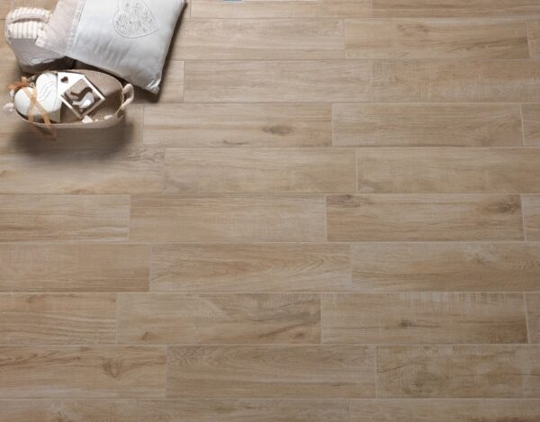 Sol en carrelage imitation parquet bois Paul NORWAY couleur HONEY - Carrelage italien haut de gamme