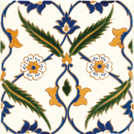 Carrelage oriental en faience de Tunisie Dorémail - Collection Tradition, motif OTTOMAN