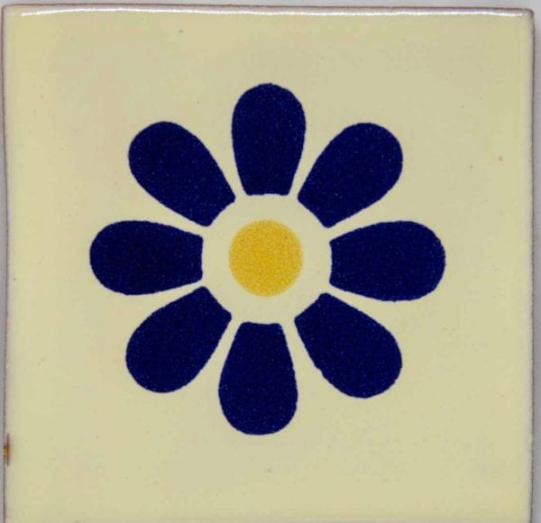 Carrelage mexicain Colibri Azulejos - DAISY BLEU