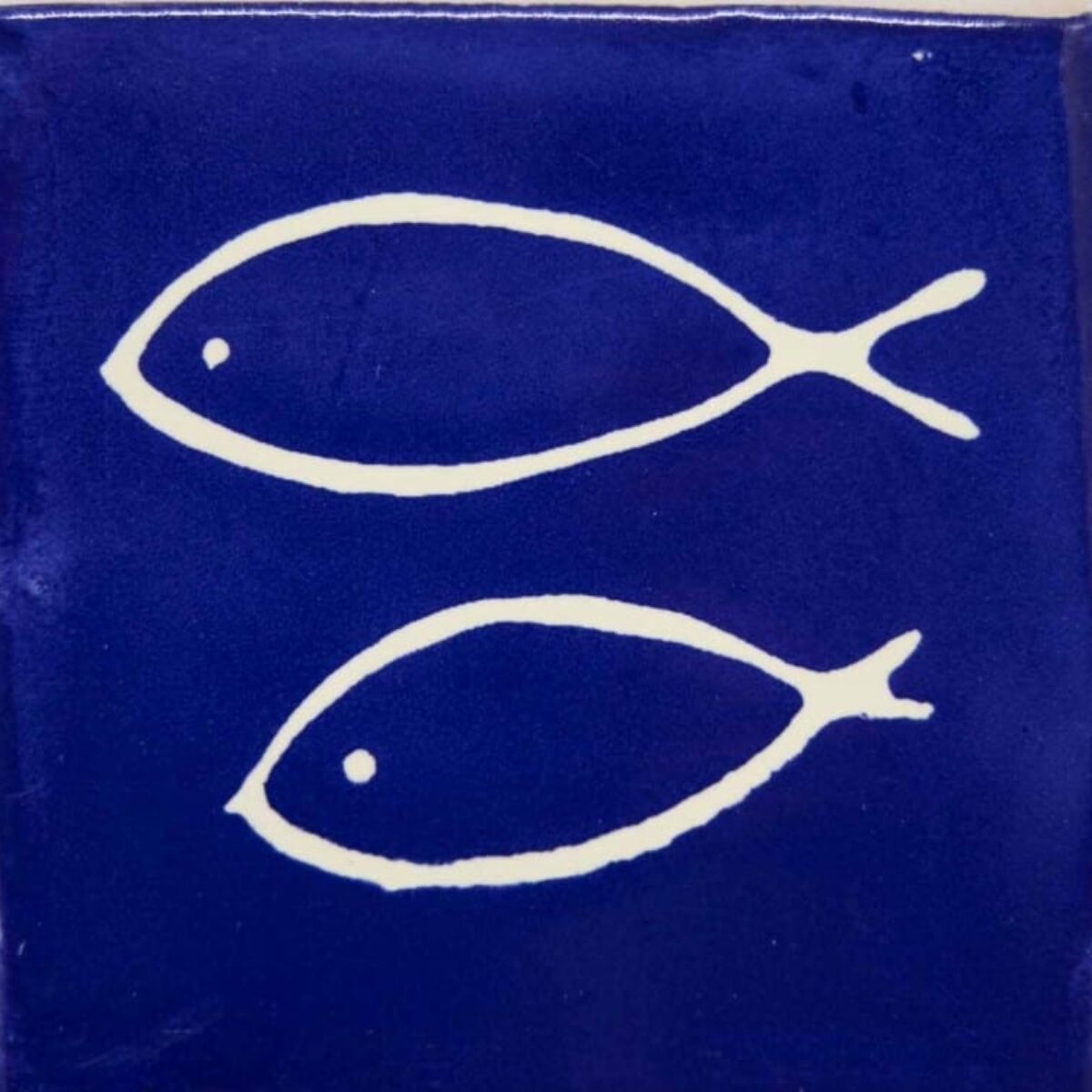 Carrelage mexicain Colibri Azulejos - FISH BLANC / BLEU