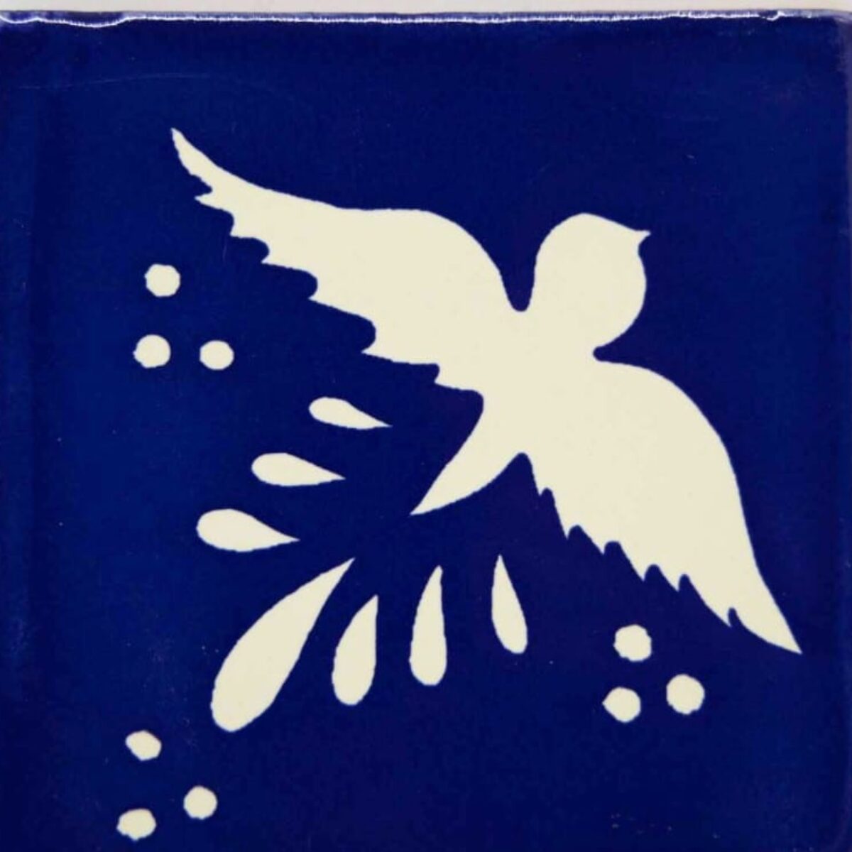 Carrelage mexicain Colibri Azulejos - FLIGHT BLANC / BLEU