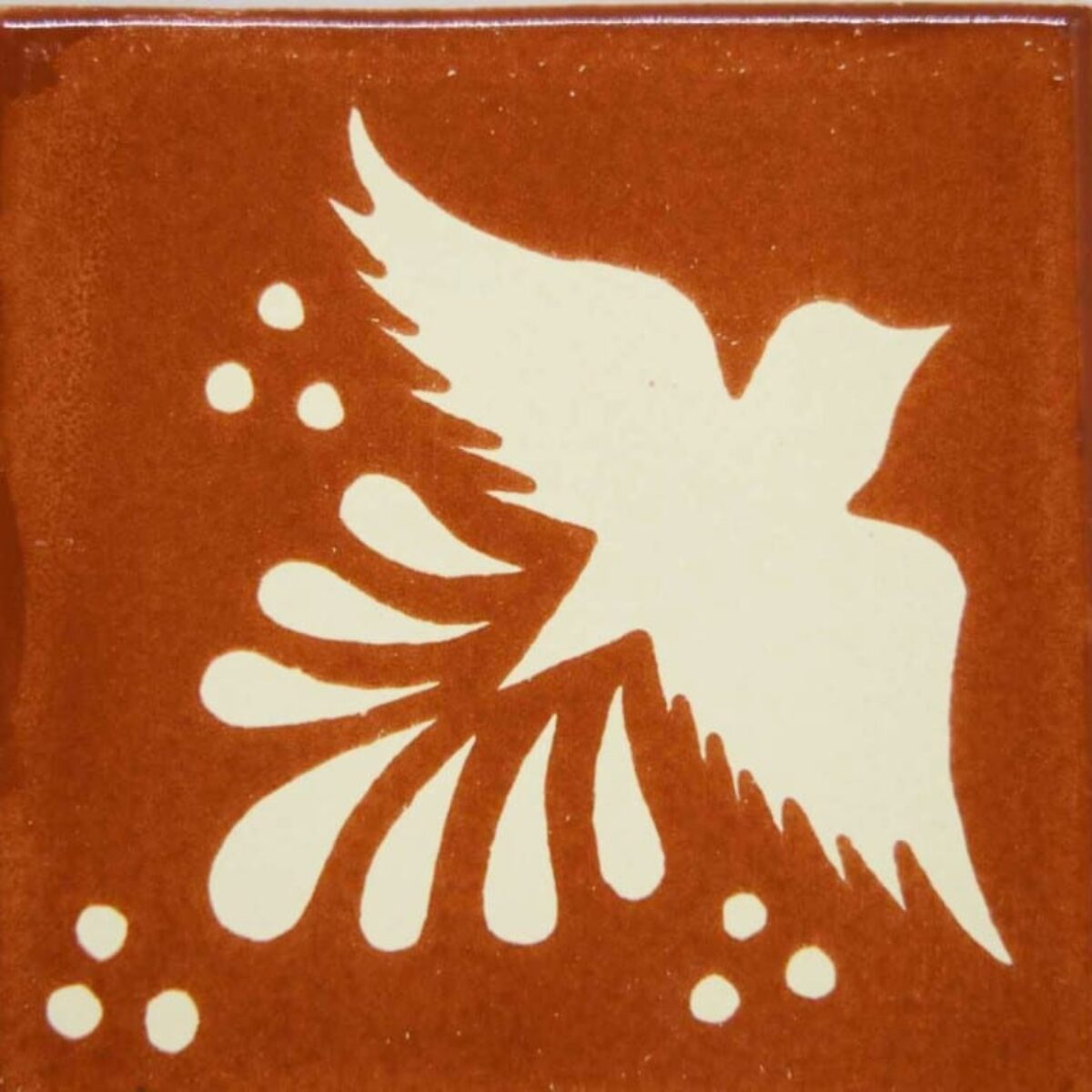 Carrelage mexicain Colibri Azulejos - FLIGHT BLANC / CHAMOIS