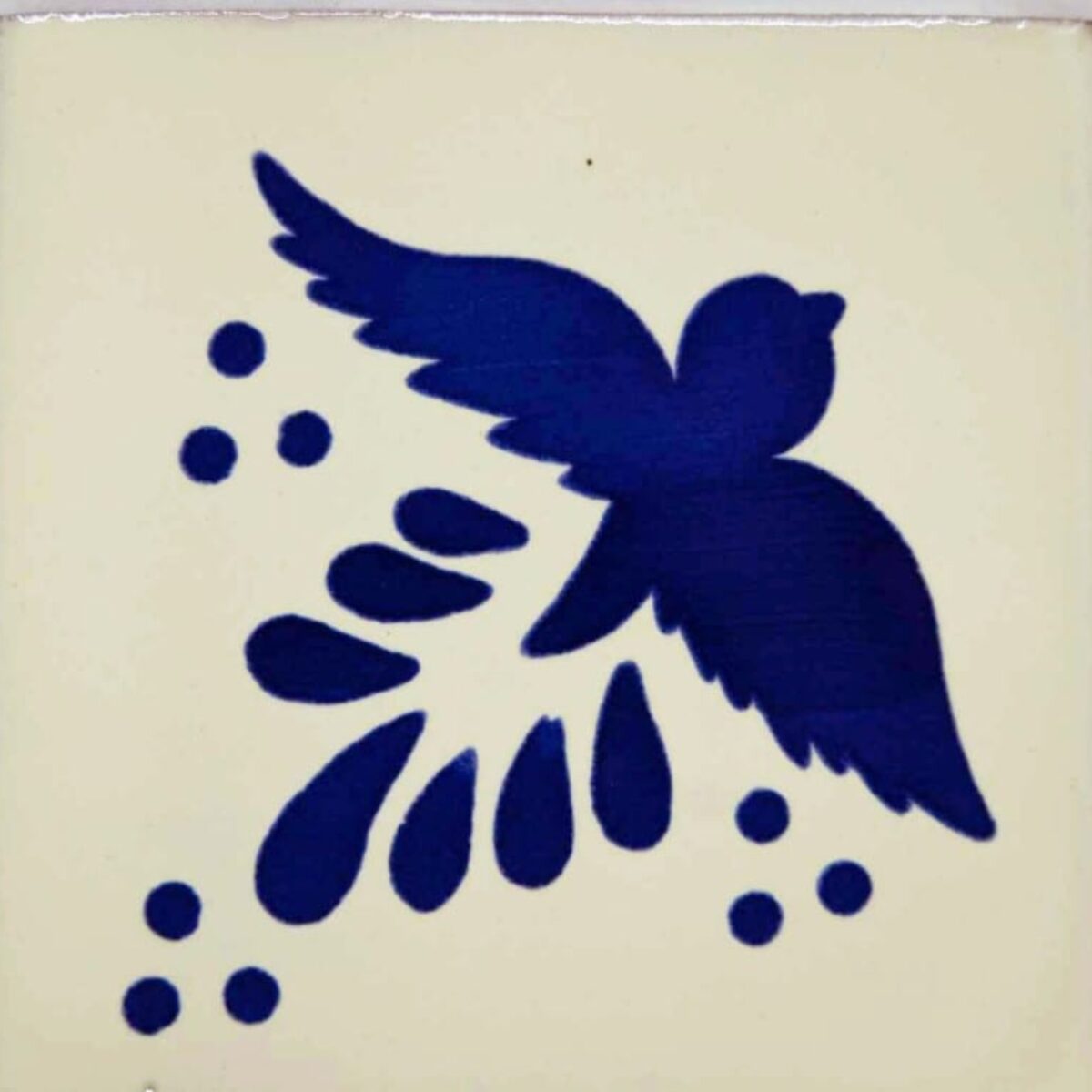 Carrelage Mexicain Colibri Azulejos - Flight Bleu / Blanc