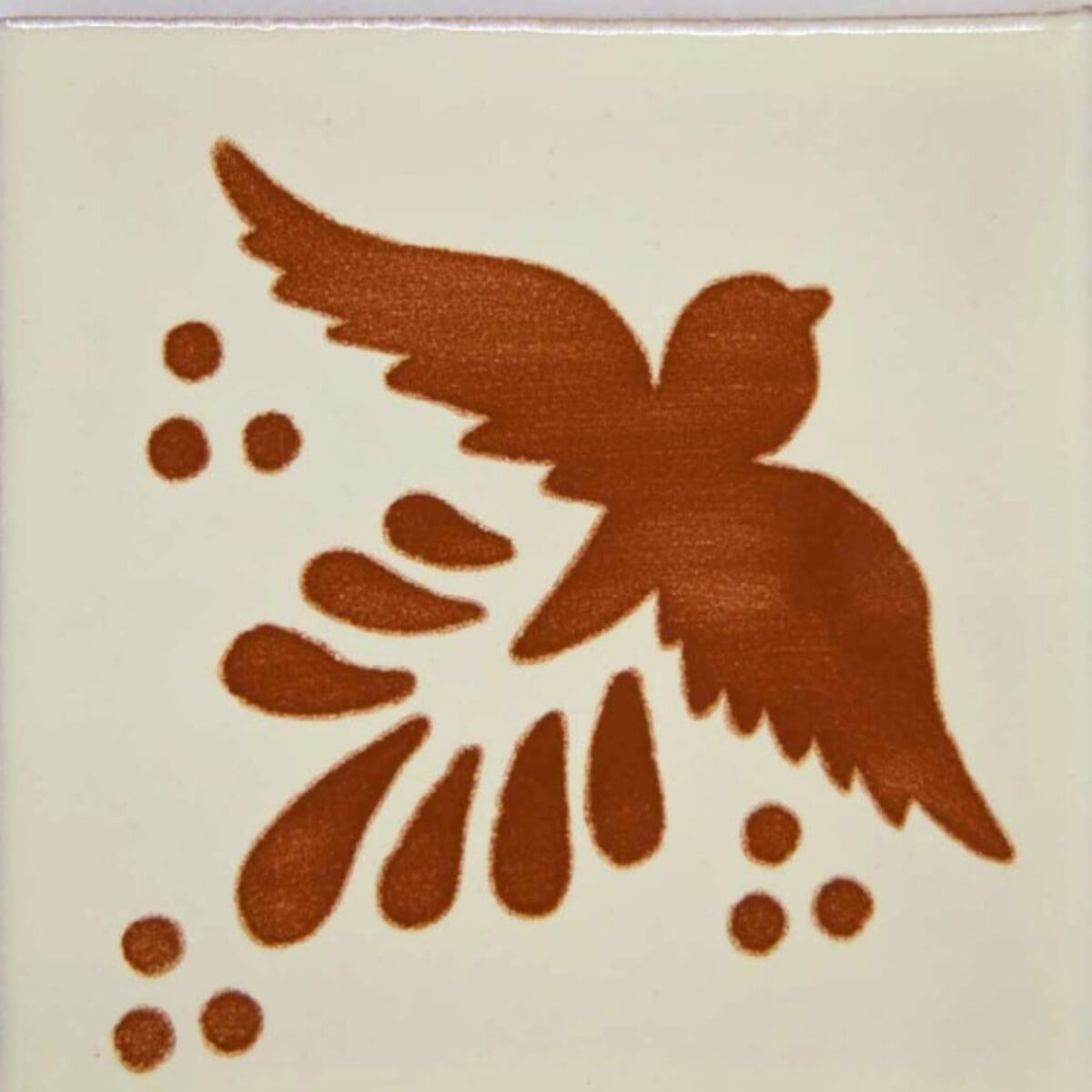 Carrelage mexicain Colibri Azulejos - FLIGHT CHAMOIS / BLANC