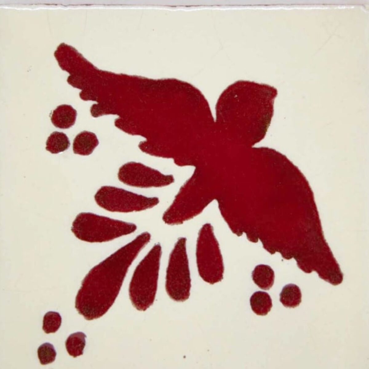 Carrelage mexicain Colibri Azulejos - FLIGHT ROUGE / BLANC