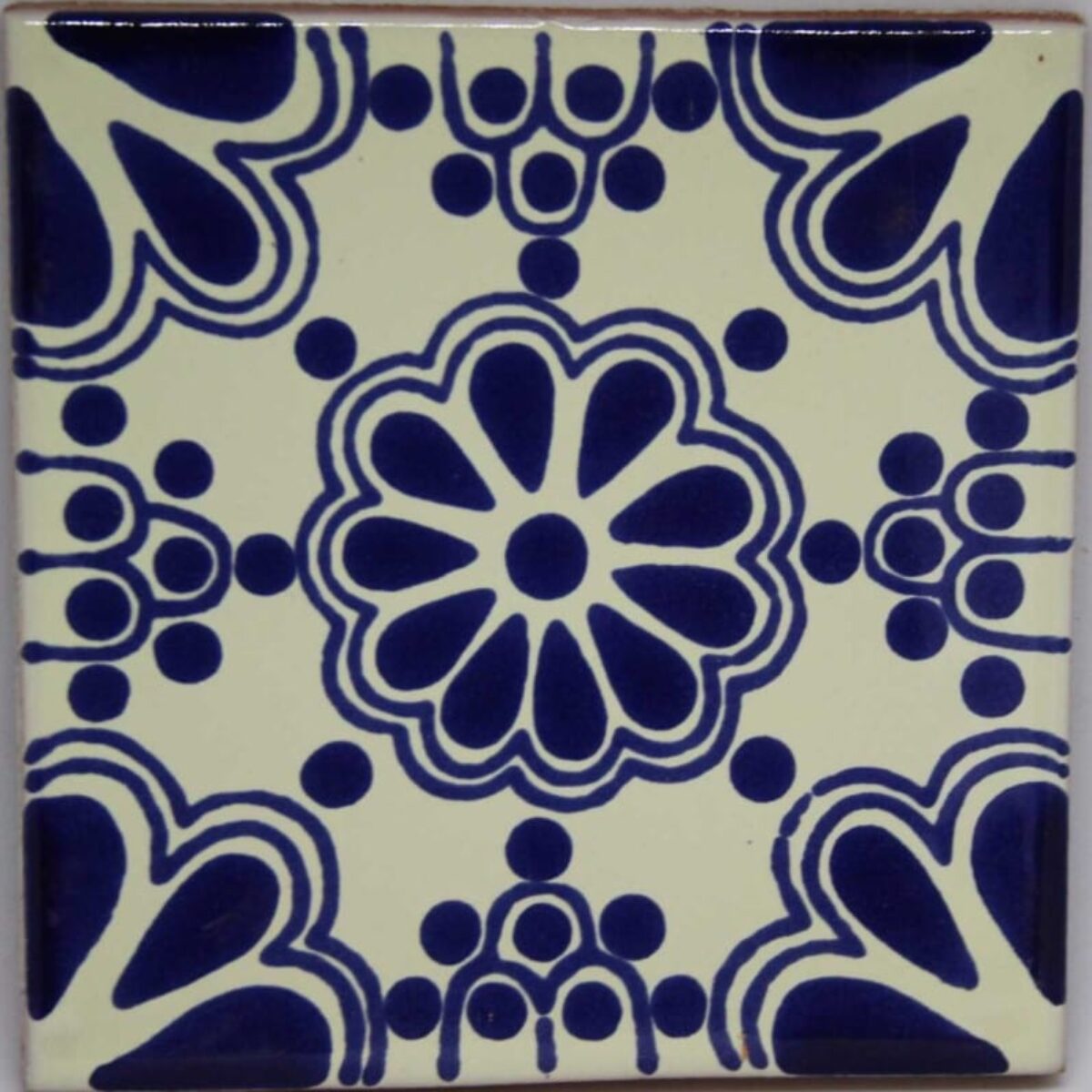 Carrelage mexicain Colibri Azulejos - LACE BLEU / BLANC