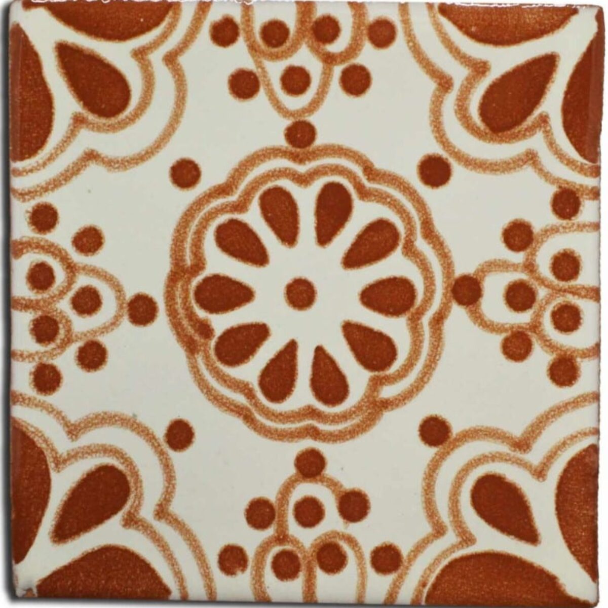 Carrelage mexicain Colibri Azulejos - LACE CHAMOIS / BLANC