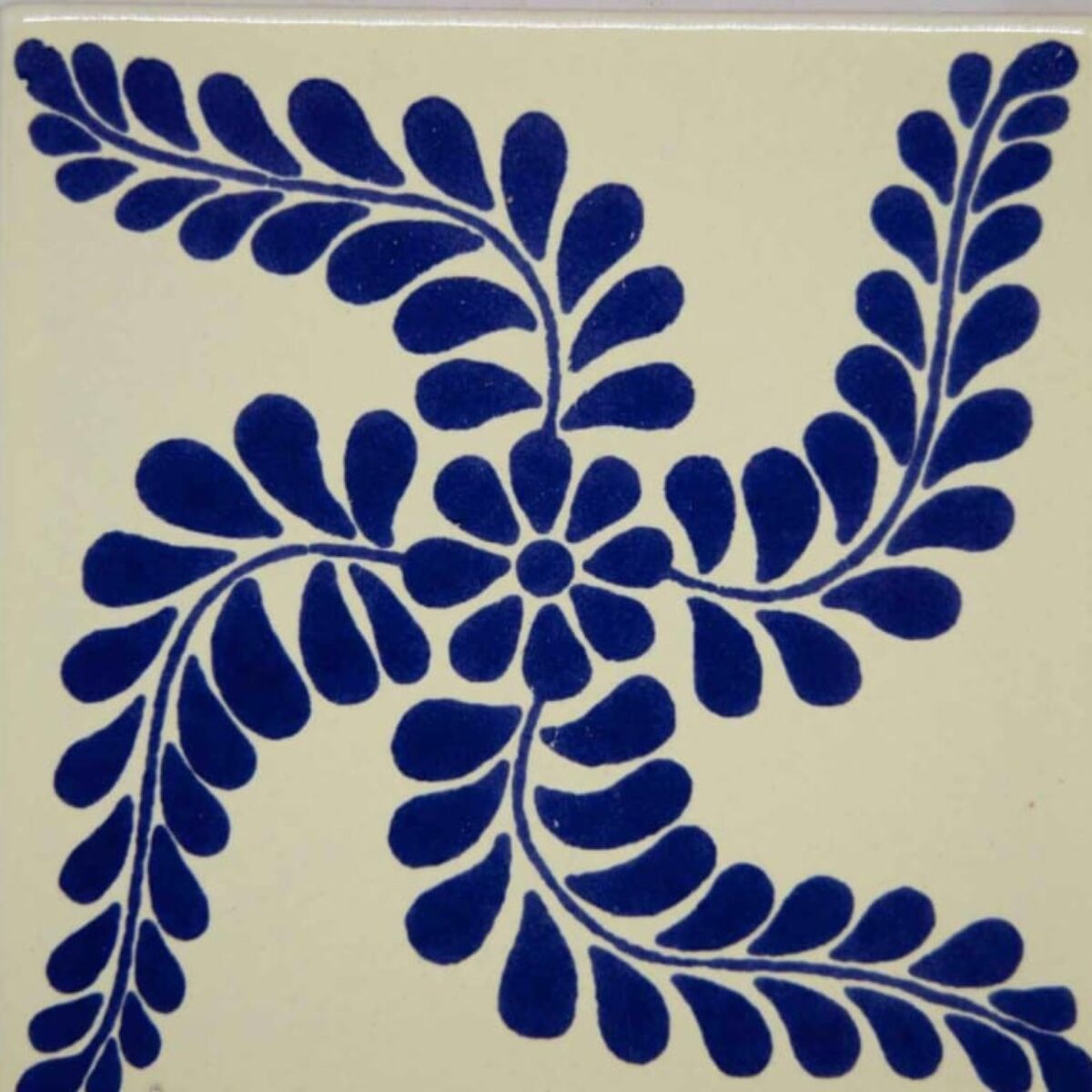 Carrelage mexicain Colibri Azulejos - TULUM BLEU BLANC