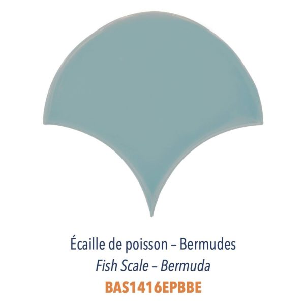 Diffusion Céramique - Carrelage bleu ECAILLES DE POISSON - BERMUDES