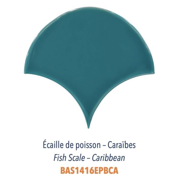 Diffusion Céramique - Carrelage bleu ECAILLES DE POISSON - CARAIBES