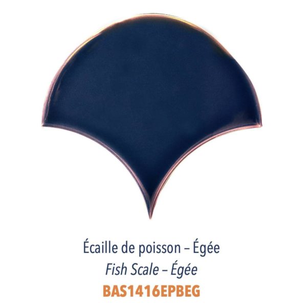 Diffusion Céramique - Carrelage bleu marine ECAILLES DE POISSON - EGEE