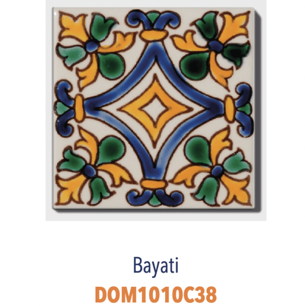 Faience de Tunisie artisanale et traditionnelle DOREMAIL Les TUNISIENS - motif BAYATI