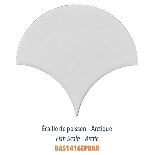 Diffusion Céramique - Carrelage bleu marine ECAILLES DE POISSON - blanc ARCTIQUE