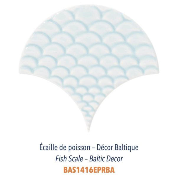 Diffusion Céramique - Carrelage bleu ECAILLES DE POISSON - DECOR BALTIQUE