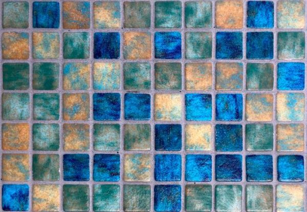 Mosaïque effet piscine Pierre de Bali - Reviglass PARADISE STONES coloris BLUE BALI