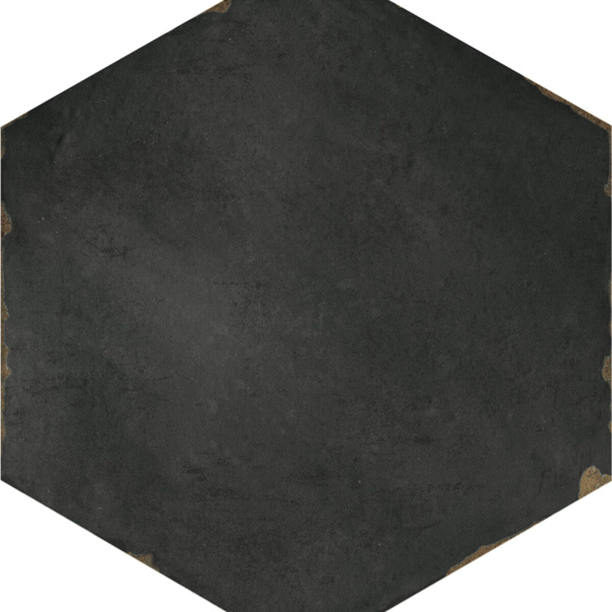 Carrelage imitation Carreau de ciment hexagonal noir Nanda Capri - SORRENTINE NERO