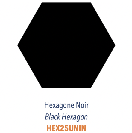 Carrelage hexagonal noir - HEXAGONE NOIR Diffusion Céramique