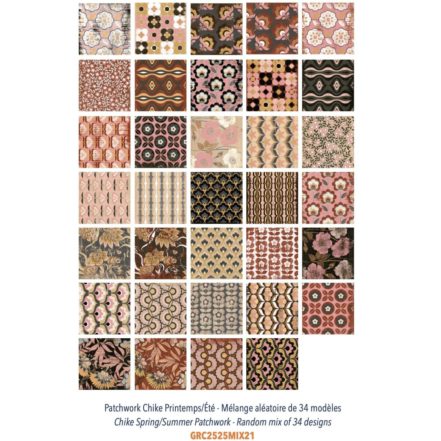 Carrelage patchwork fleurs type pepier peint - Diffusion Céramique Chike - couleur : printemps été