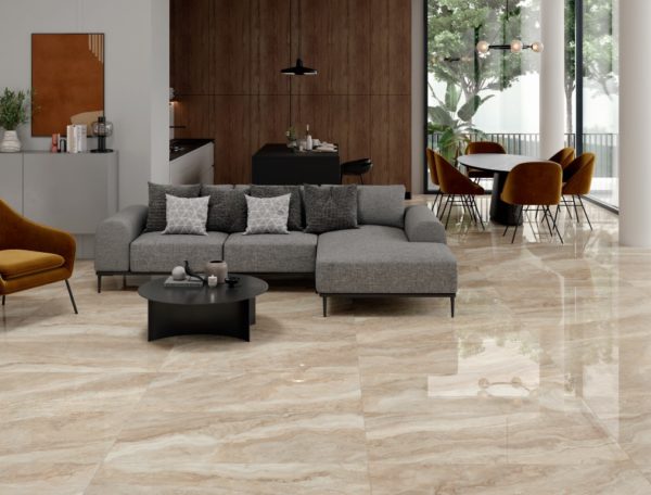 Carrelage marbre grand format Keratile GALAXY - beige