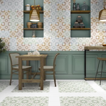 Carrelage imitation carreaux ciment LAMOUR - White, Airy Green, Airy Amber, Airy Blue