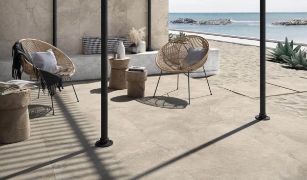 Carrelage pierre / marbre Ascot STONE VALLEY - SABBIA 90x90cm Ext 20mm