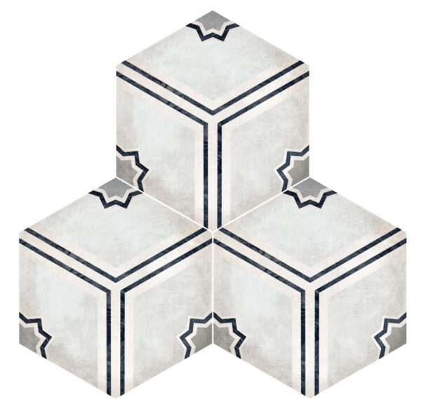 Carrelage effet carreau de ciment hexagonal Nanda HABITANIA - KRISTY