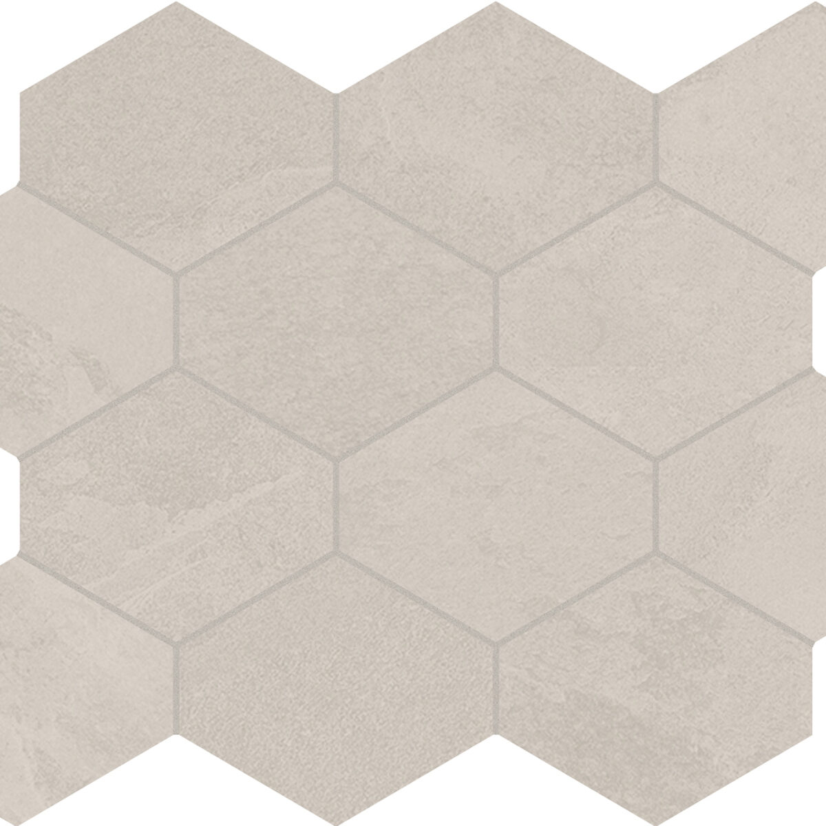 Carrelage hexagonal blanc ardoise Unicom Starker BRAZILIAN SLATE - OXFORD WHITE