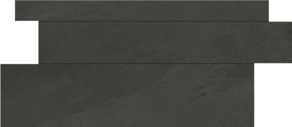 Carrelage ardoise noire Unicom Starker BRAZILIAN SLATE - déco Plank RAIL BLACK