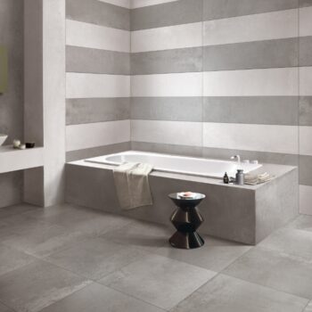 Carrelage salle de bain effet ciment métallisé FERROCEMENTO - couleur GRIGIO