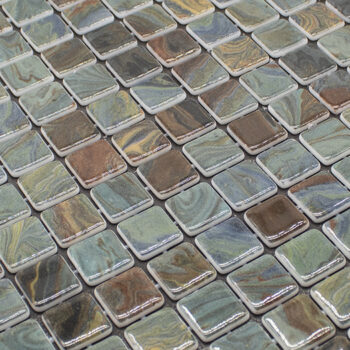 Carrelage mosaïque piscine pierre de Bali Reviglass KARMA - couleur AQUARELA