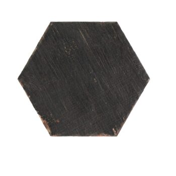 Carrelage hexagonal noir effet bois Natucer RETRO