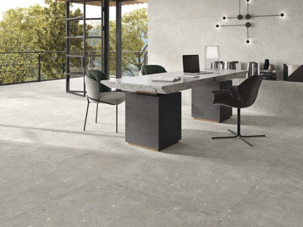 Carrelage grand format imitation pierre STN GLAMSTONE - couleur GREY