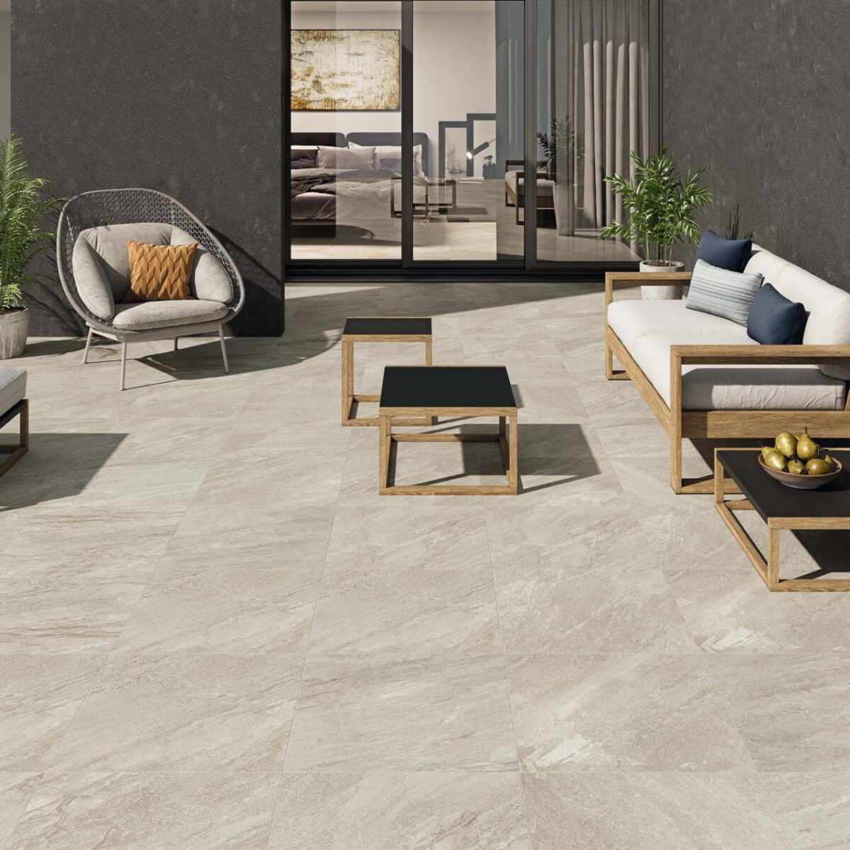 Carrelage travertin Stn ICARIA - BEIGE 60x60cm