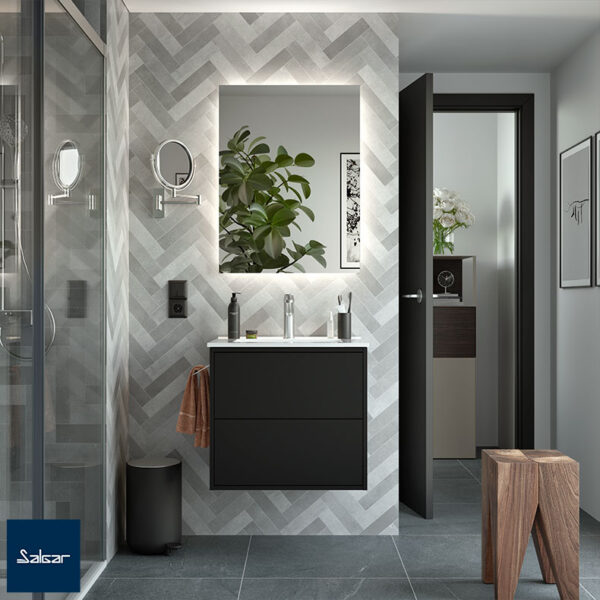 Salgar meuble de salle de bain OPTIMIS 600 noir