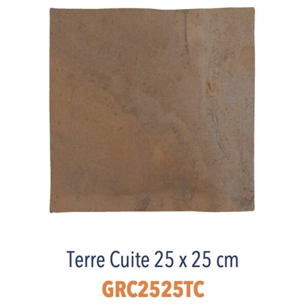 Carrelage imitation terre cuite en grès cérame DIFFUSIO CERAMIQUE - format carré 25x25cm